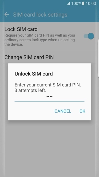 Key in your PIN and press OK.