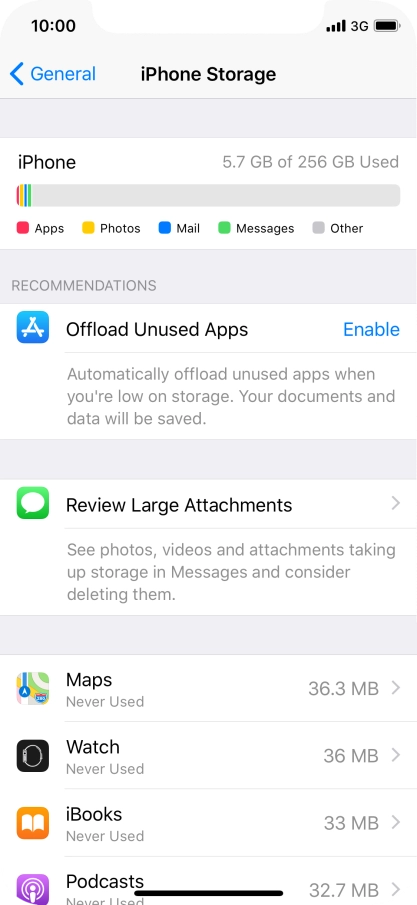 Press the required app.