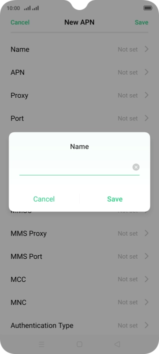 Key in Vodafone MMS and press Save.