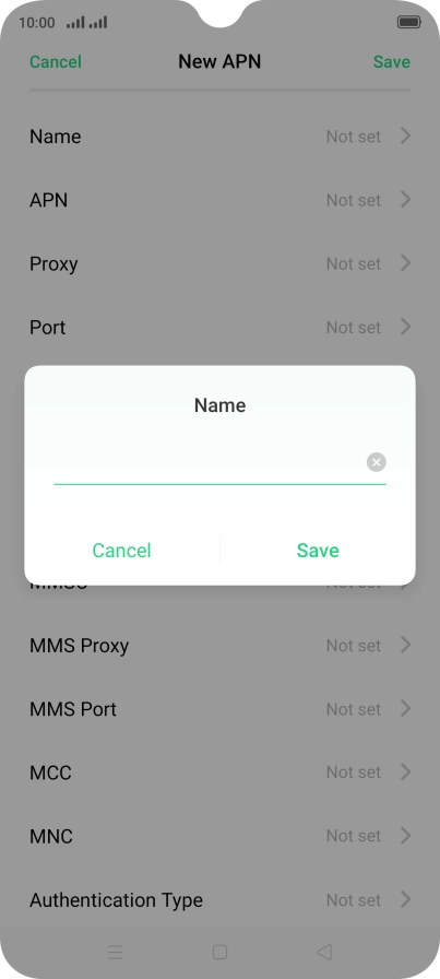Key in Vodafone MMS and press Save.