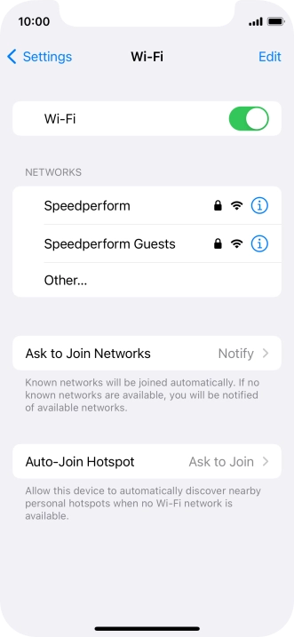 Press the required Wi-Fi network and key in the password for the Wi-Fi network.
