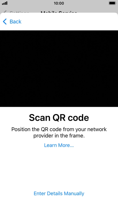 Place the QR code you've received inside the phone camera frame to scan the code.