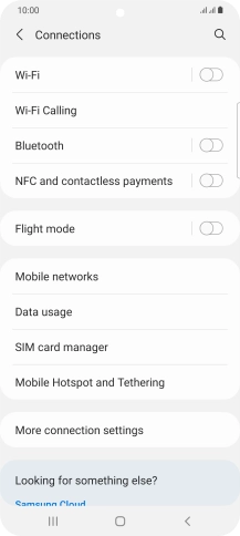 Press Mobile networks.