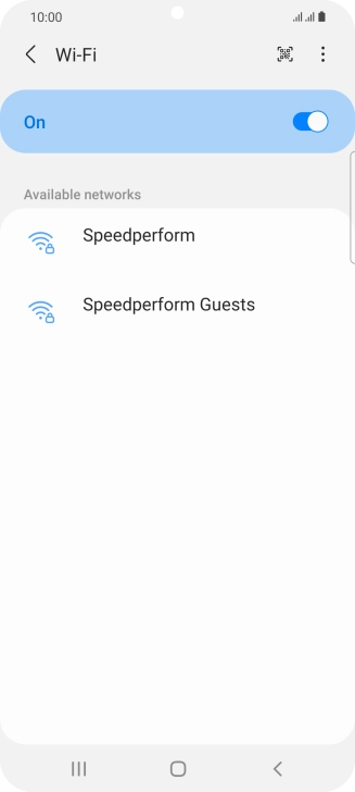 Press the menu icon.
