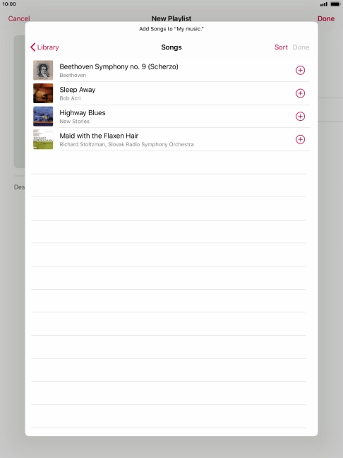 Go to the required category and press the required audio file.