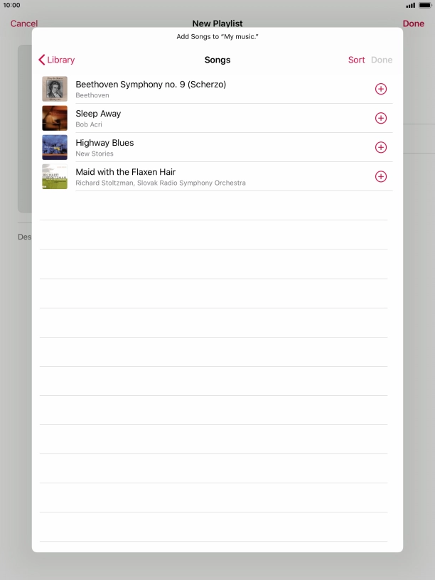 Go to the required category and press the required audio file.