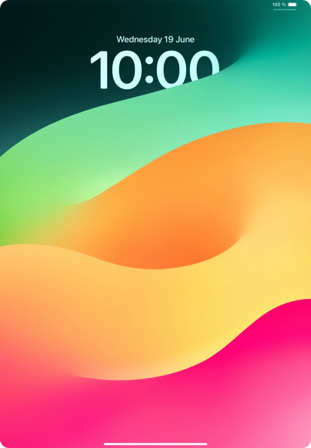 Press and hold anywhere on the lock screen.