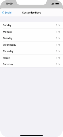 Press the required days.