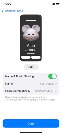 Press the indicator next to 