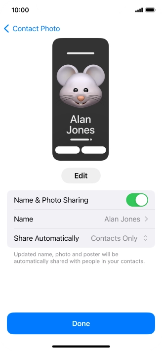 Press the indicator next to 