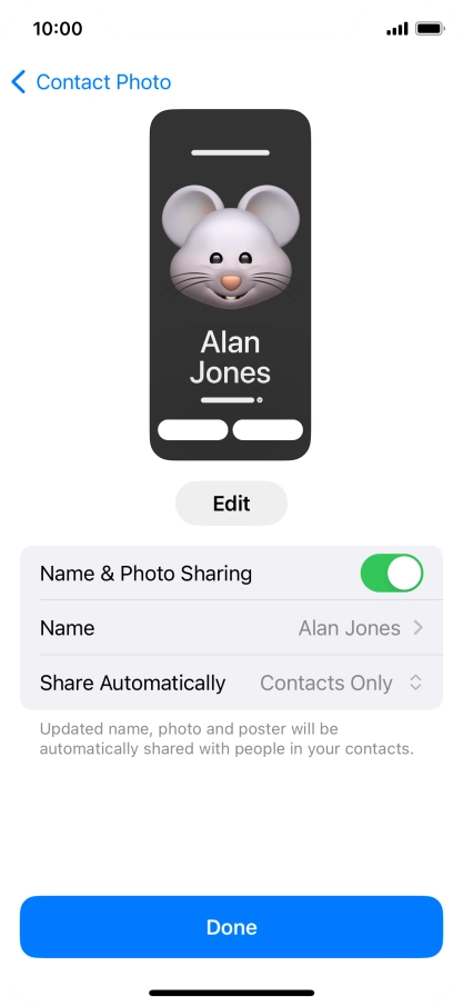 Press the indicator next to 
