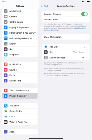 Press the required app.