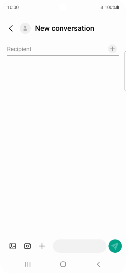 Press the search field and key in the first letters of the recipient's name.
