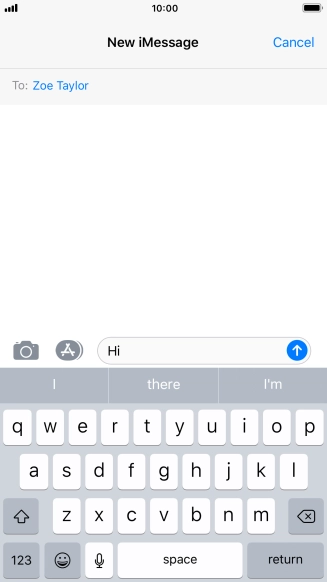 Press the send icon.