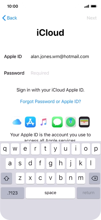 Press the field next to 