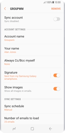 Press the indicator next to 