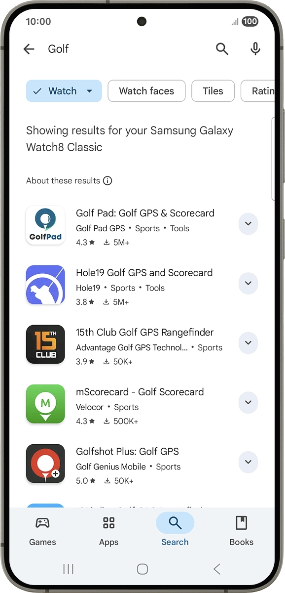 On your phone: Press the required app.