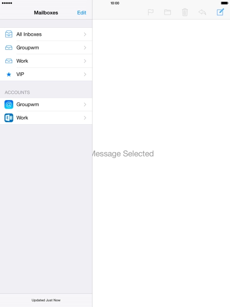 Press the required email account.