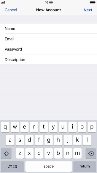 Press Description and key in the required name.