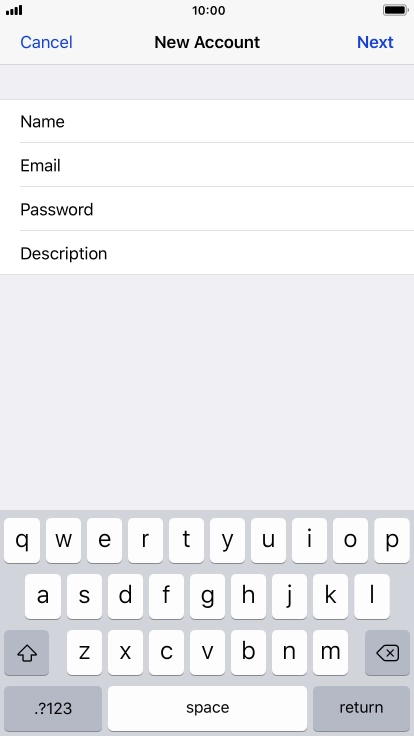 Press Description and key in the required name.