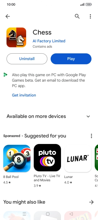 Press the Home key to return to the home screen.