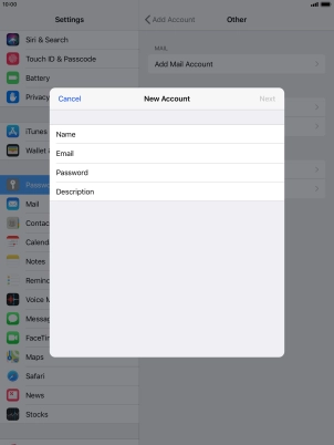 Press Name and key in the required sender name.
