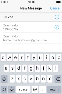 Press the required contact.