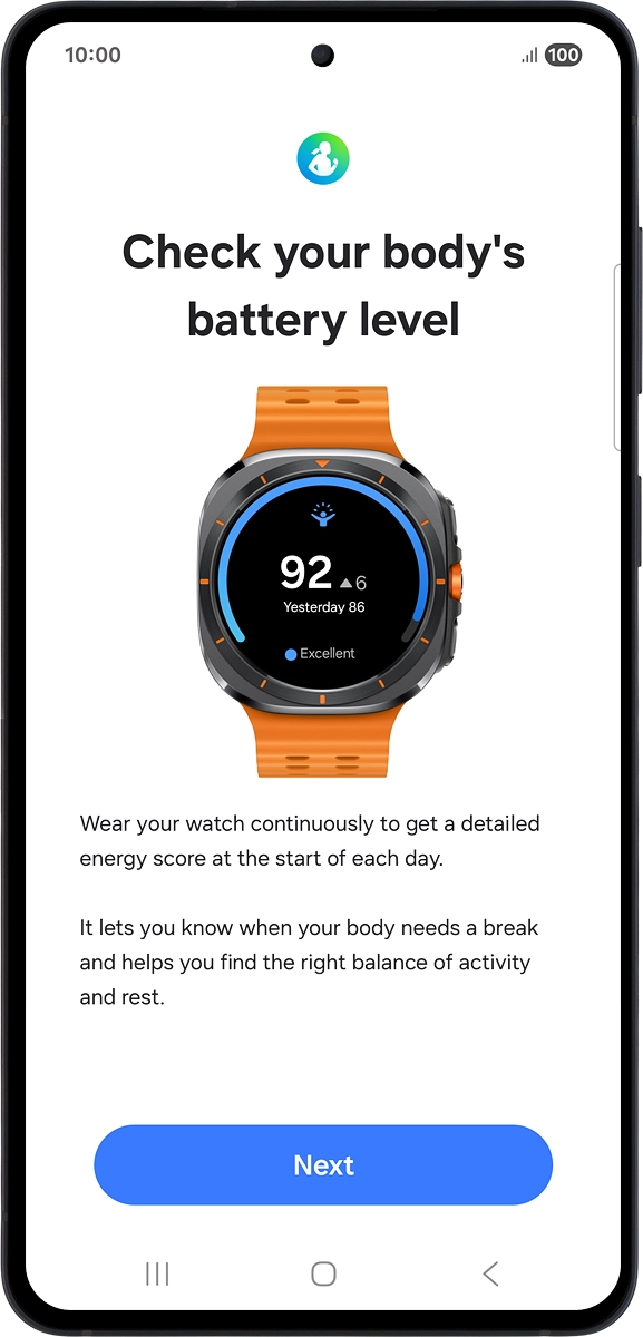 On your phone: Press Next.