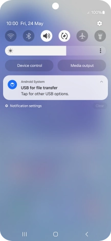 Press Tap for other USB options..