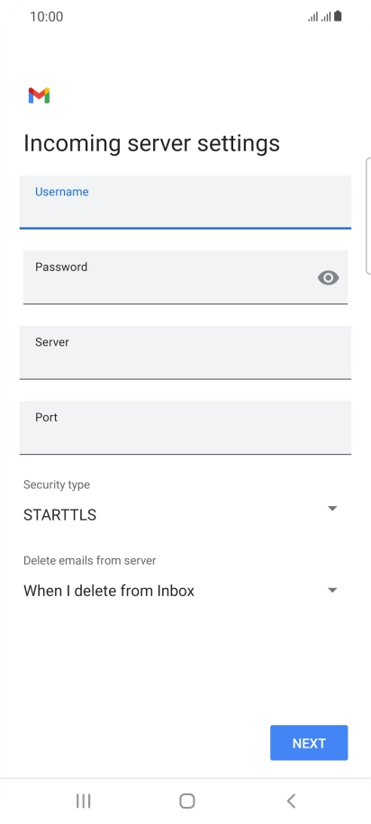 Press the field below 