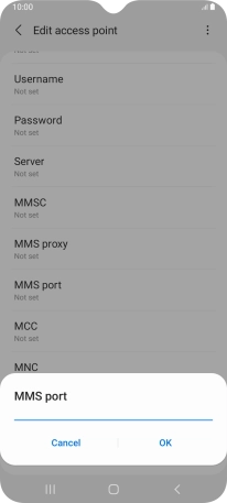 Key in 8080 and press OK.