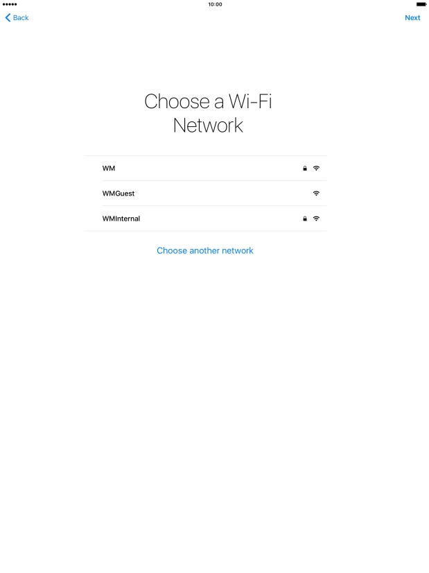 Press the required Wi-Fi network.