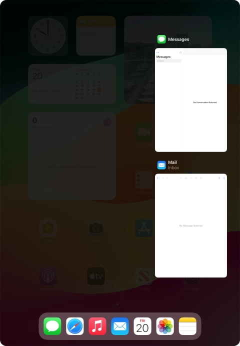 Slide upwards on the required application to end it.