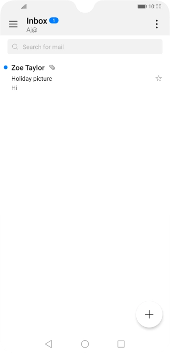 Press the new email message icon.