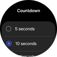 Press the required setting to choose how long the countdown should be before your smartwatch calls the emergency dispatch centre when a hard fall is detected.