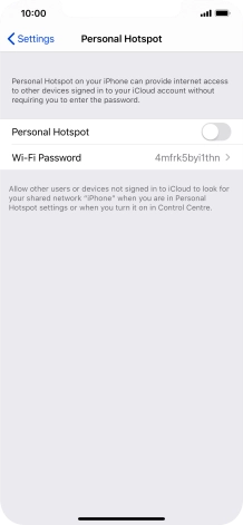 Press Wi-Fi Password and key in the required password.