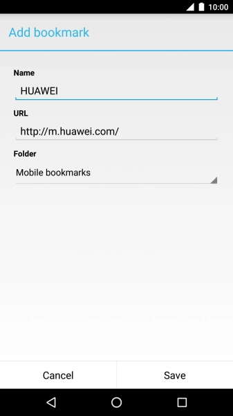 Key in the required name of the bookmark and press Save.