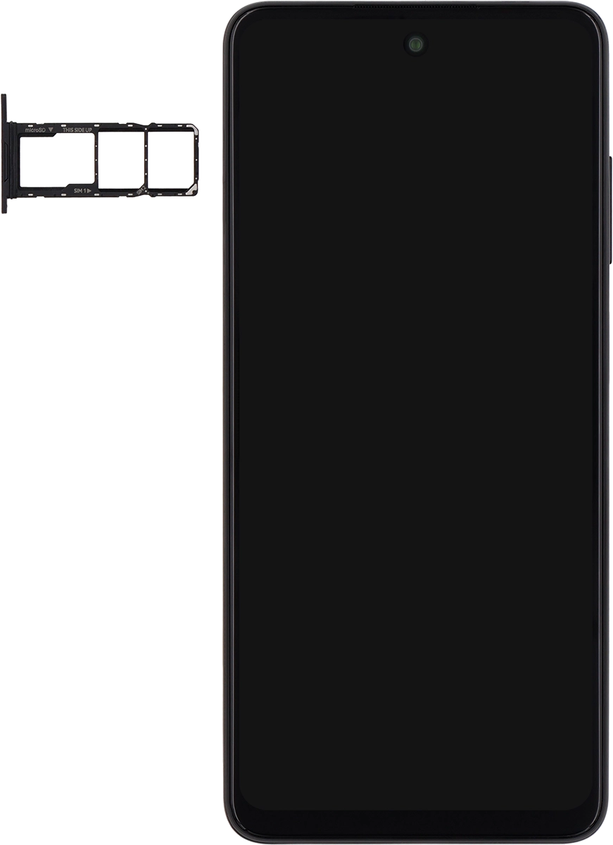 Turn your SIM so the angled corner of the SIM matches the angled corner of the SIM holder and place your SIM in the SIM holder.