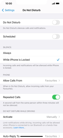 Press the indicator next to 
