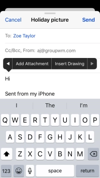 Press Add Attachment and follow the instructions on the screen to attach a document.