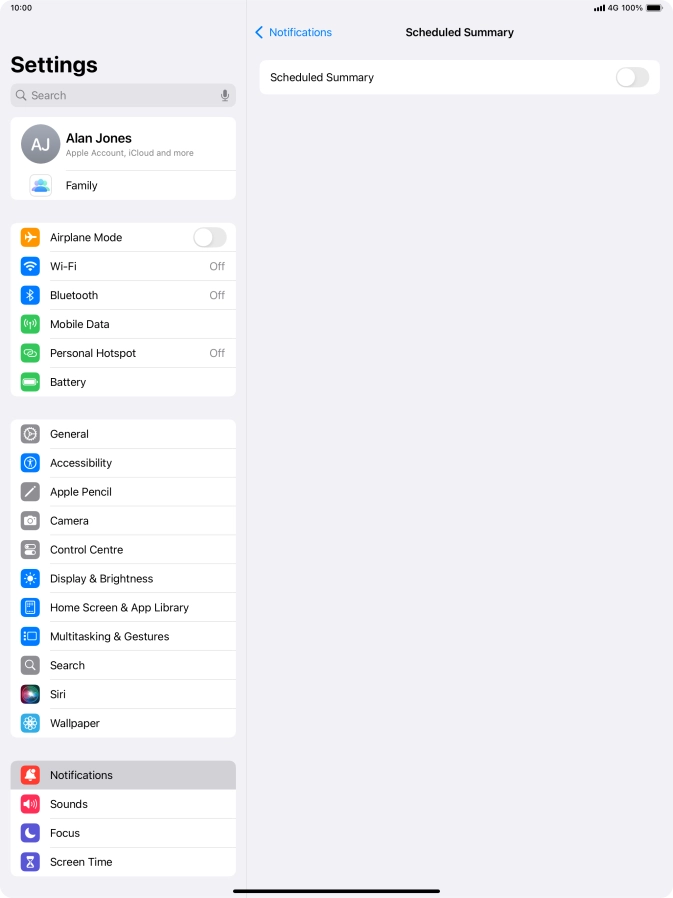 Press the indicator next to 