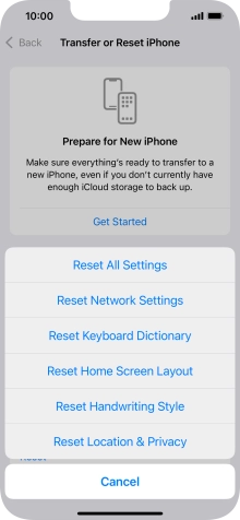 Press Reset Network Settings.