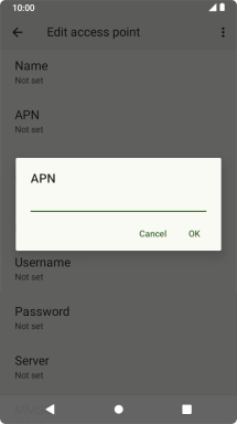 Key in live.vodafone.com and press OK.