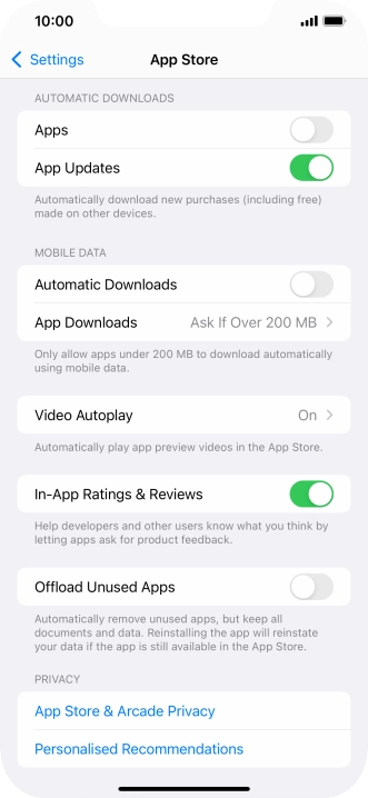 Press the indicator next to 