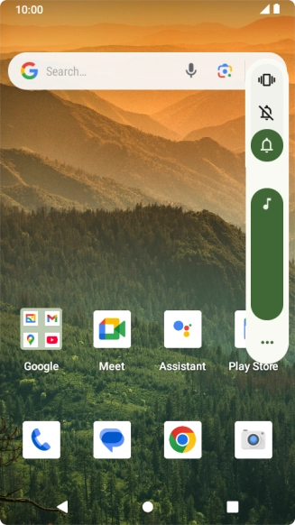 Press the silent mode icon to turn on silent mode.