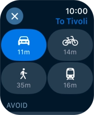 Press the required transport type.