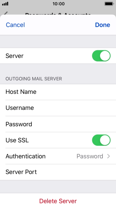 Press the indicator next to 
