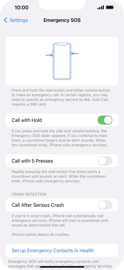Press the indicator next to 
