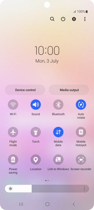 Press the settings icon.