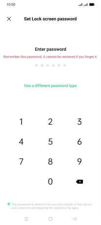 Press Use a different password type.